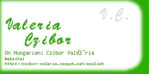 valeria czibor business card